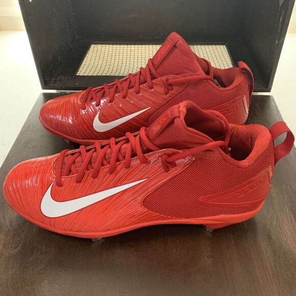 Nike Zoom Air Comfort Mike Trout 7 Metal Baseball Cleats - Red / White-Sz 15 NEW - Picture 4 of 6